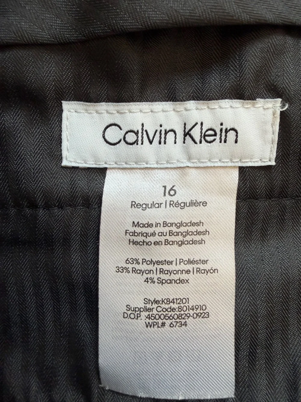 Boy’s size 16 Calvin Klein black suit with white shirt